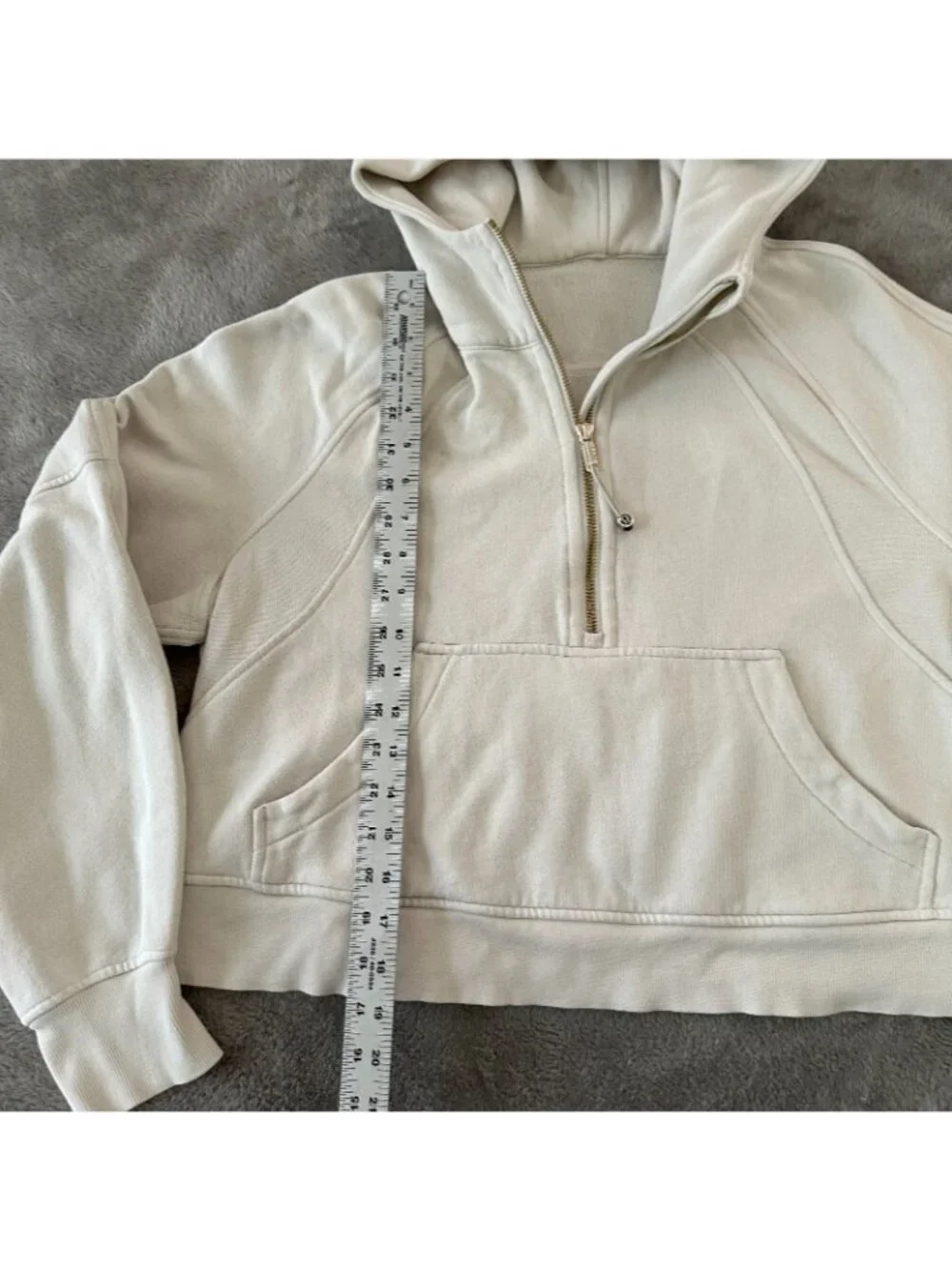 Lululemon Oversized Half Zip Cropped Hoodie Women's M/L Medium Large *flaw - Picture 4 of 6
